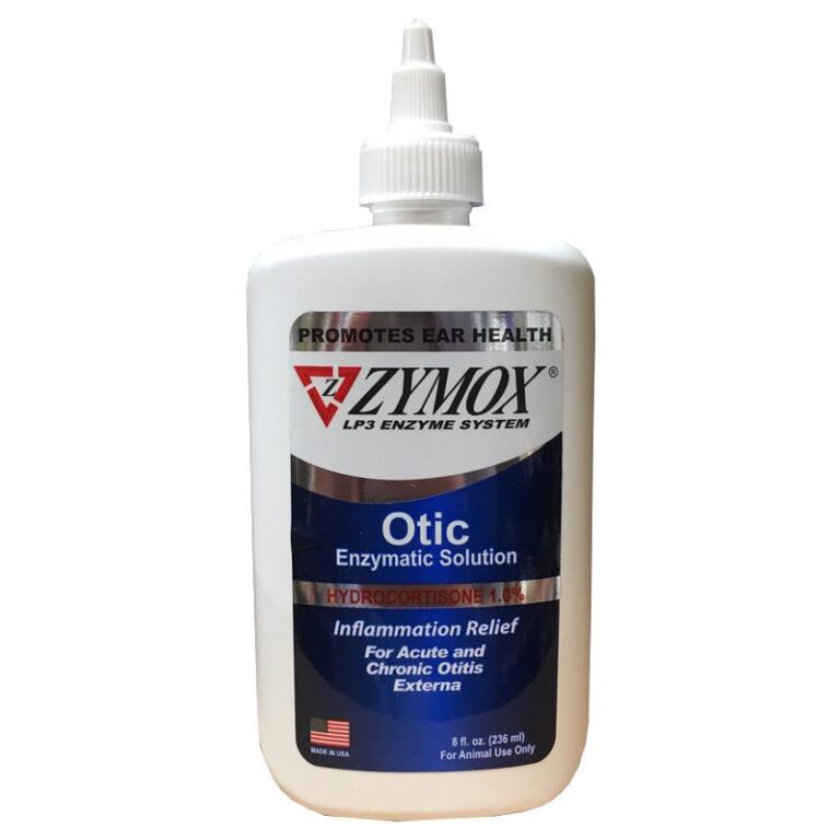 zymox otic (UK STOCK) ear drops with 1 HC for acute otitis in dogs