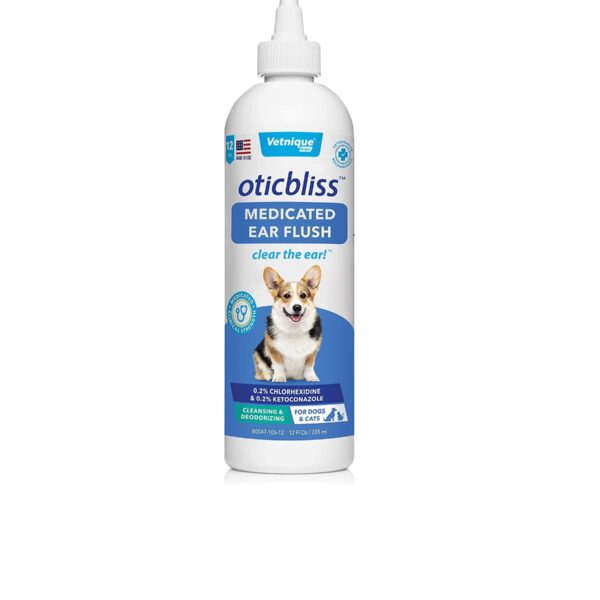 VETNIQUE LABS Oticbliss Ear Cleaner /flush for dog & cats ear infection control